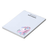 Cute & Magical Baby Unicorn met Big Eyes Notitieblok (Linkerzijde)
