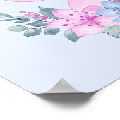 Cute & Magical Baby Unicorn met Big Eyes Poster (Hoek)