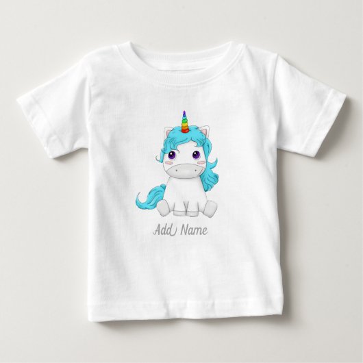 Cute Magical Baby Unicorn met Rainbow Horn (Voorkant)