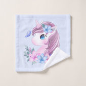 Cute & Magical Baby Unicorn Pattern Bad Handdoek (Wasdoekje)