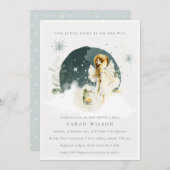 Cute Magical Enchanical Fairy Baby shower Invite Bedankkaart (Voorkant / Achterkant)