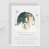 Cute Magical Enchanical Fairy Baby shower Invite Bedankkaart (Voorkant / Achterkant)