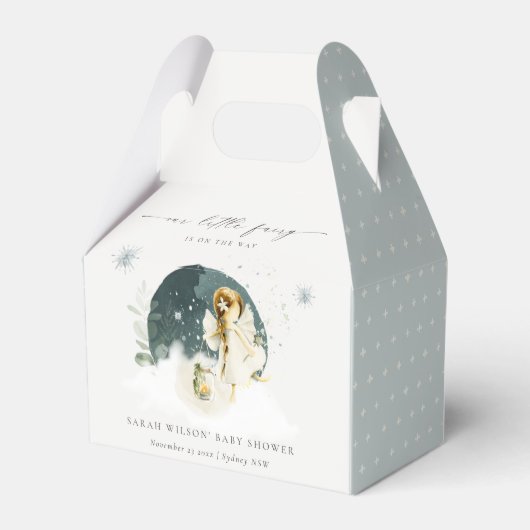 Cute Magical Enchanical Fairy On Way Baby shower Bedankdoosjes (Achterkant)