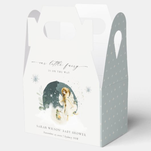 Cute Magical Enchanical Fairy On Way Baby shower Bedankdoosjes (Geopend)