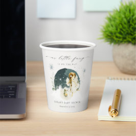 Cute Magical Enchanical Fairy On Way Baby shower Papieren Bekers