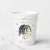 Cute Magical Enchanical Fairy On Way Baby shower Papieren Bekers (Achterkant)