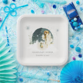 Cute Magical Enchanical Fairy On Way Baby shower Papieren Bordje (Feest)