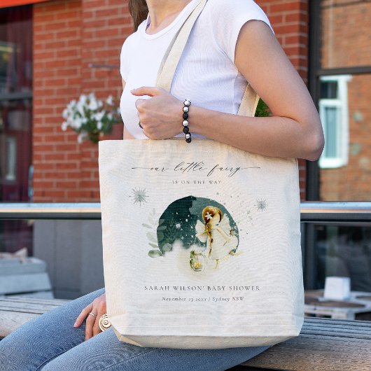 Cute Magical Enchanical Fairy On Way Baby shower Tote Bag