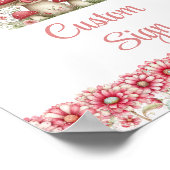 Cute Magical Fairy Blush Roze 3de Verjaardag Custo Poster (Hoek)