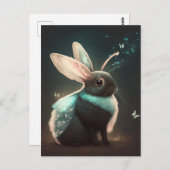 Cute Magical Fairy Bunny Rabbit Briefkaart (Voorkant / Achterkant)
