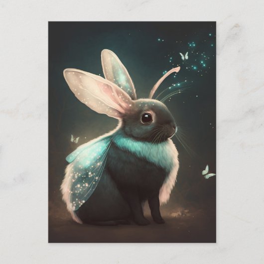 Cute Magical Fairy Bunny Rabbit Briefkaart (Voorkant)