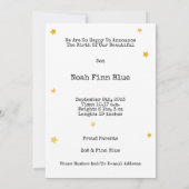 Cute Magical Forest Trees And Stars Card Kaart (Achterkant)