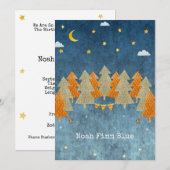 Cute Magical Forest Trees And Stars Card Kaart (Voorkant / Achterkant)