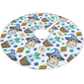 Cute Magical Halloween Pattern Kerstboom Rok (Gekanteld)