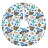 Cute Magical Halloween Pattern Kerstboom Rok (Voorkant)