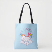 Cute Magical I AM A UNICORN BLUE Tote Bag (Voorkant)