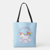 Cute Magical I AM A UNICORN BLUE Tote Bag (Achterkant)