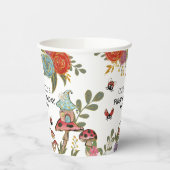 Cute Magical Ladybug Girls Birthday Party Papieren Bekers (Links)