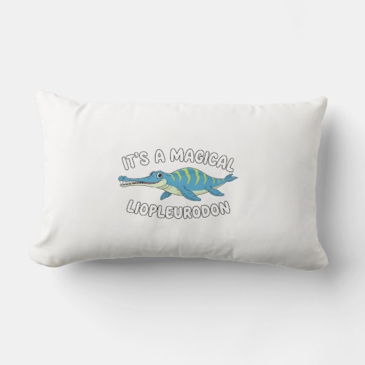 Cute Magical Liopleurodon Fantasy Prehistoric Ocea Kussen (Voorkant)
