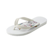 Cute Magical Pink Unicorn Kids Summer Flip Flops (Schuin)