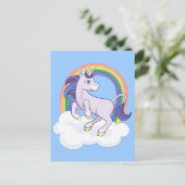 Cute Magical Rainbow Unicorn Briefkaart (Staand voorkant)