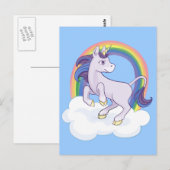 Cute Magical Rainbow Unicorn Briefkaart (Voorkant / Achterkant)