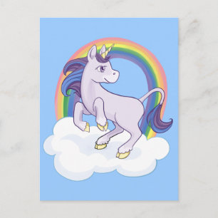 Cute Magical Rainbow Unicorn Briefkaart