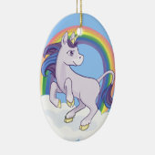 Cute Magical Rainbow Unicorn Keramisch Ornament (Rechts)