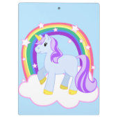 Cute Magical Rainbow Unicorn Klembord (Achterkant)