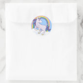Cute Magical Rainbow Unicorn Ronde Sticker (Tas)
