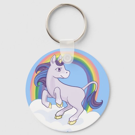 Cute Magical Rainbow Unicorn Sleutelhanger (Voorkant)