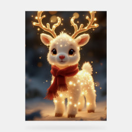 Cute Magical Reindeer with Sparkling Lights Acryl Bord