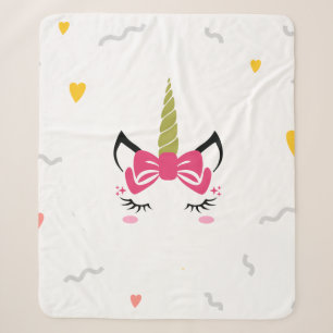 Cute Magical Slaping Unicorn Sherpa Deken