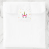 Cute Magical Slaping Unicorn Vierkante Sticker (Tas)
