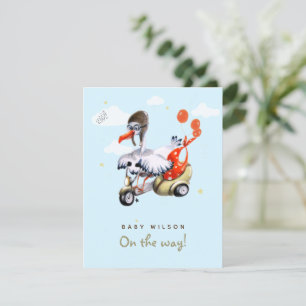 Cute Magical Stork op Scooter Funny Gender Neutral