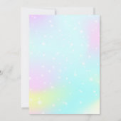 Cute Magical Unicorn 7th Birthday – Rainbow  Kaart (Achterkant)