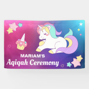 Cute Magical Unicorn Aqiqah Spandoek