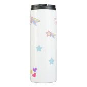 Cute Magical Unicorn en Rainbow White Thermosbeker (Achterkant)