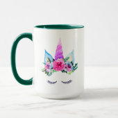 Cute Magical Unicorn Face Mok (Links)