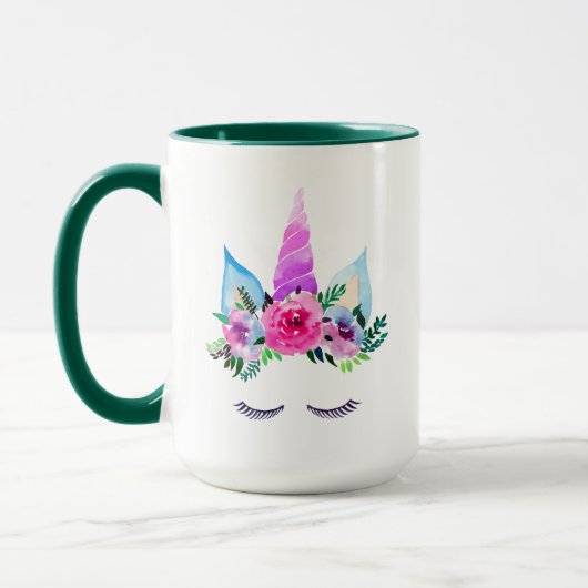 Cute Magical Unicorn Face Mok (Links)