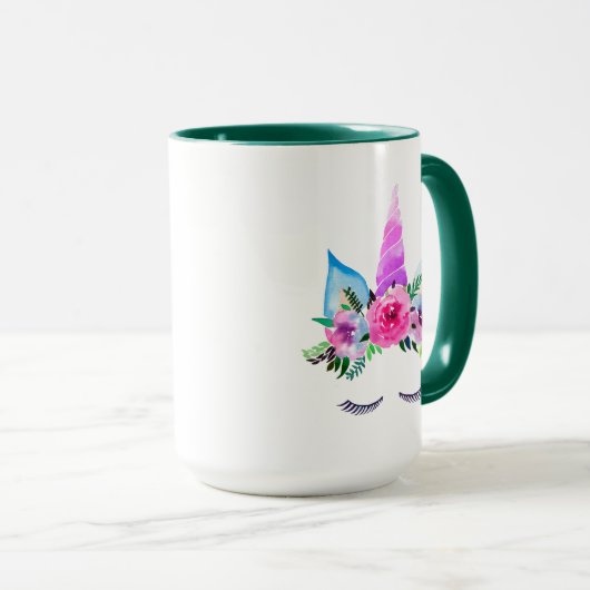 Cute Magical Unicorn Face Mok (Voorkant rechts)