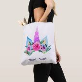 Cute Magical Unicorn Face Tote Bag (Dichtbij)