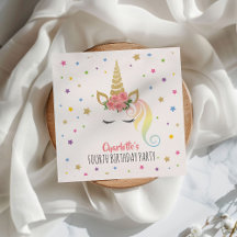 Cute Magical Unicorn Girls Birthday