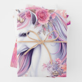 Cute Magical Unicorn Inpakpapier Vel (In situ)