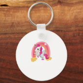 Cute magical unicorn kids shirt sleutelhanger (Achterkant)