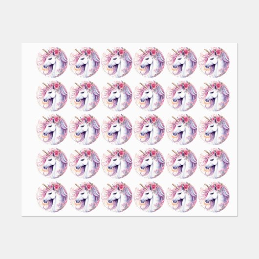 Cute Magical Unicorn Labels (Vel)
