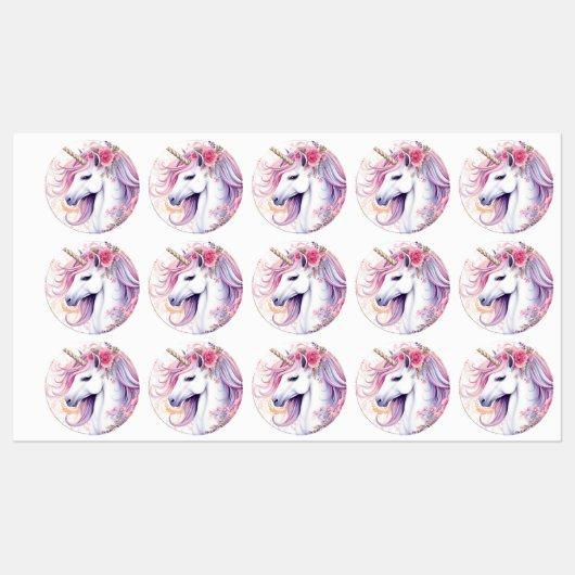 Cute Magical Unicorn Labels (Vel)