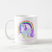 Cute Magical Unicorn met regenboog (!) Koffiemok (Links)