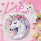 Cute Magical Unicorn Papieren Bordje (Feest)