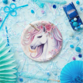 Cute Magical Unicorn Papieren Bordje (Feest)